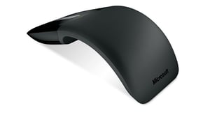 Microsoft Arc Touch Mouse – kontorsmus, tvåhandsmodell, RF-trådlös, BlueTrack, 1000 DPI