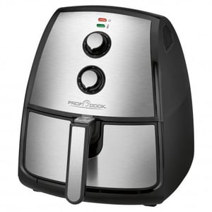Clatronic PC-FR 1115 H Enkel 3,5 l Fristående 1500 W Varmluftsfritös Svart, Rostfritt stål