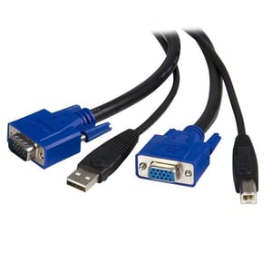 StarTech SVUSB2N1_6 KVM-kabel, svart, 1,8 m