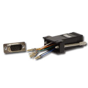 Lindy 70247 RJ-45 to 9-pin D Cable Adapter, Black