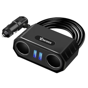 Vakoss Automobile Power Adapter Aparat cyfrowy, GPS, Zestaw słuchawkowy, MP3, MP4, Smartfon, Tablet Czarny DC Automatyczna