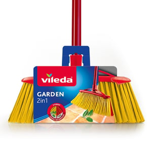Vileda 4023103105140 Außenbesen, harte Borsten, rot, gelb