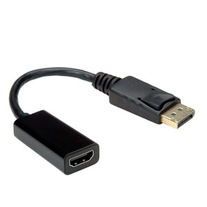 VALUE 12.99.3138 kabeladapter 0,15 m DisplayPort till HDMI typ A (standard) svart