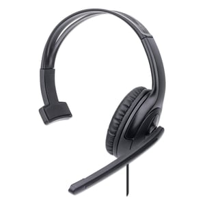 Manhattan 179874 hörlurar/headset Sladdanslutet Huvudband Kontor/callcenter USB typ A Svart