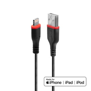 Lindy 31291 Lightning-Kabel 1 m Schwarz