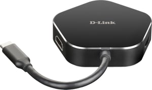 D-Link DUB-M420 dockningsstation, kabelansluten Thunderbolt 3, aluminium, svart