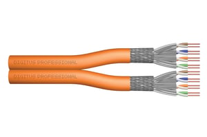 Digitus CAT 7 S/FTP-datakabel – installationskabel, 500 m, duplex, Cca