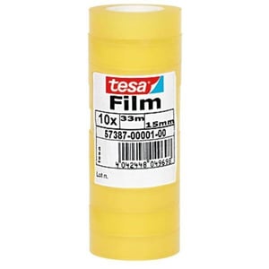 TESA 57387-00001-00 Paper Tape, 33 m, Transparent, 10 pcs.
