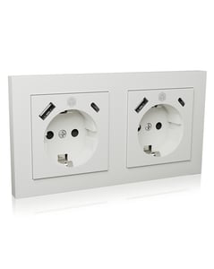 ICY BOX IB-MPS4200W-PD Steckdose Typ F + USB A + USB C Weiß