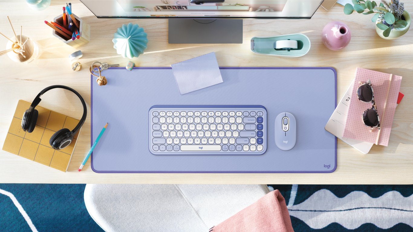 Logitech Desk Mat Liliowy