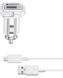Cellularline CBRSMKIT15WMUSBW Ladegerät für mobile Geräte Smartphone Weiß Automatischer Zigarettenanzünder