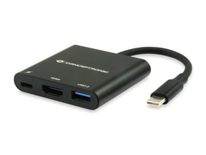 Conceptronic DONN01B USB 3.2 Gen 1 (3.1 Gen 1) Type-C Docking Station, Black