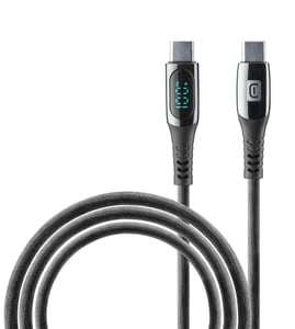 Cellularline 8018080456145 2 m USB-C Cable, 100 W, Black