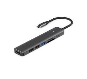 Extra Digital CA913848 huby i koncentratory USB 3.2 Gen 1 (3.1 Gen 1) Type-C 5000 Mbit/s Szary
