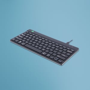 R-Go Tools Ergonomische R-Go Compact Break-Tastatur, mit Software für Pausen, QWERTY (US), kabelgebunden, schwarz