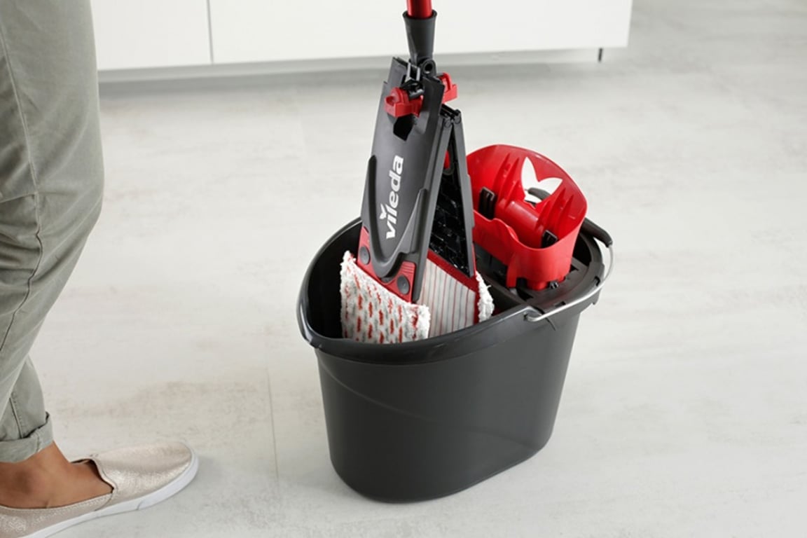 Vileda Ultramax XL Box mop Suchy i Mokry Mikrofibra Czarny, Czerwony