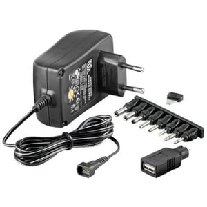 Techly IPW-NTS1500G strömadapter/omformare, för inomhusbruk, 18 W, svart