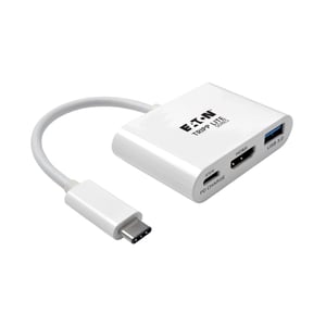 Tripp Lite U444-06N-HU-C USB 3.2 Gen 1 (3.1 Gen 1) Type-C Docking Station, White