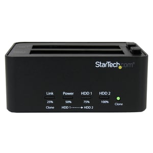 StarTech SATDOCK2REU3 duplikator Duplikator HDD/SSD Czarny 1 kopii
