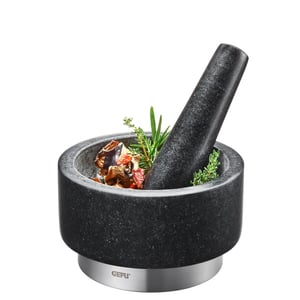 GEFU 35300 mortel och mortelstöt Svart, Rostfritt stål Granit, Rostfritt stål