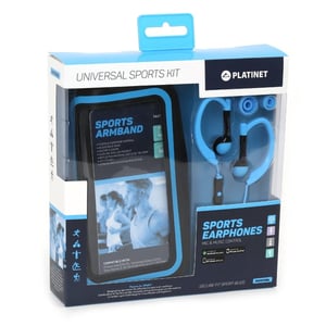 Platinet PM1070BL hörlurar/headset, trådbundet, överöronmodell, sport, blått