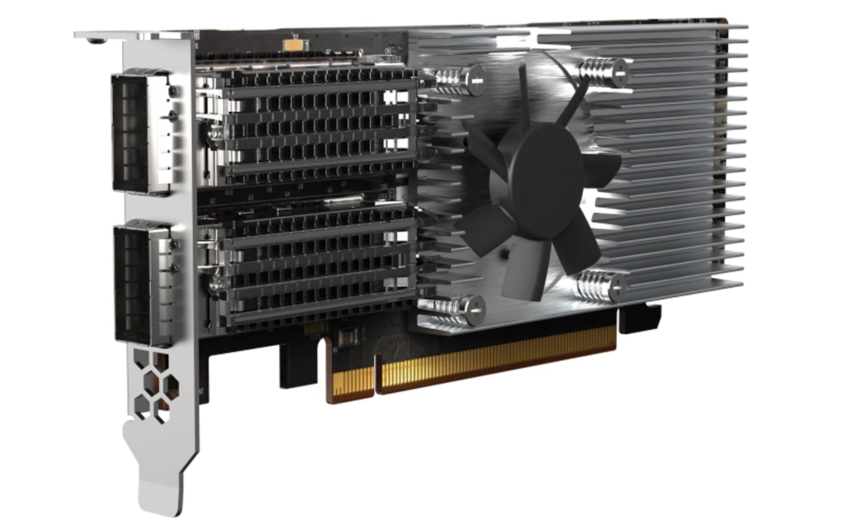 QNAP QXG-100G2SF-E810 karta sieciowa Wewnętrzny Włókno 100000 Mbit/s