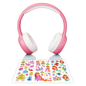 Lenco HPB-110PK Kopfhörer-Set, kabelgebunden und kabellos, Kopfbügel, Micro-USB, Bluetooth, rosa