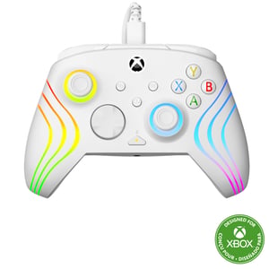 Turtle Beach Afterglow Wave Vit USB-gamepad för PC, Xbox, Xbox One, Xbox Series S, Xbox Series X