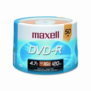 Maxell DVD-R 4,7 GB 16x, spindel, 50-pack 4,7 GB, 50 st.