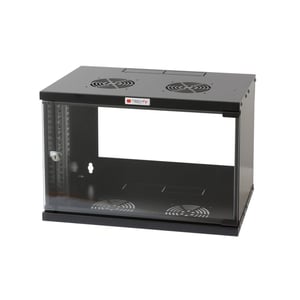 Techly I-CASE EL-1006B45 6U-Rack, Hängeschrank, schwarz