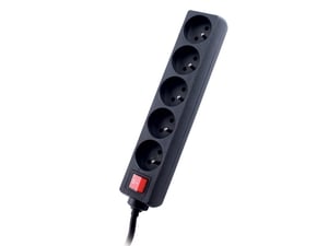 Tracer Power Patrol Black 5 x Power Outlet, 3 m