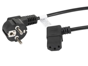 Lanberg CA-C13C-12CC-0018-BK strömkabel, svart, 2 m, C13-kontakt, CEE7/7-uttag