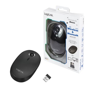 LogiLink ID0204 myszka Biuro Oburęczny RF Wireless + Bluetooth 1600 DPI