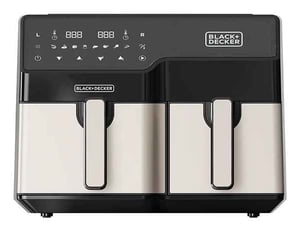 Black & Decker BXAF9000E Dual 9 L Standalone 2500 W Hot Air Fryer, Black, Stainless Steel