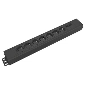 Kondator 935-T7DD 0.5 m Power Strip, 7 Outlets, Indoor, Black