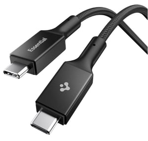Spigen EB10015CC USB 3.2 Gen 1 (3.1 Gen 1) Cable, 1.5 m, USB-C, 5 Gbit/s, 100 W, Black