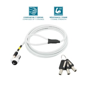 Mobilis 001325 Cable Clamp, White, 1.8 m