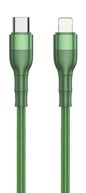2GO 797312 kabel Lightning 1 m Zielony