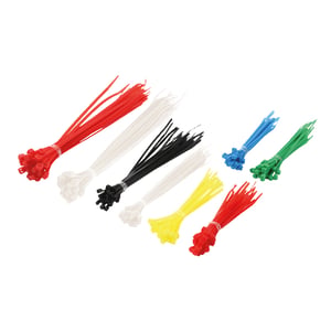 LogiLink KAB0018 kabelband av nylon, svart, blått, grönt, rött, gult