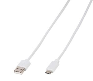 Vivanco 39452 Phone Cable, White, 1 m, USB-A to USB-C