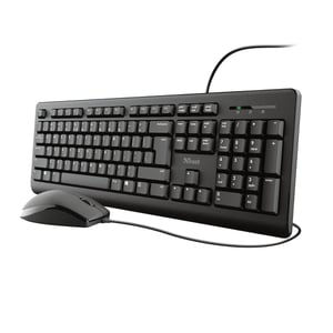 Trust Primo-tangentbord Medföljande mus Kontor USB Tysk Svart