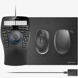 3Dconnexion SpaceMouse Enterprise Kit 2 Maus Auf der rechten Seite RF Wireless + USB Typ A
