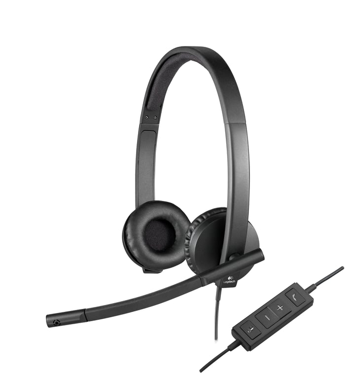 фото Спеціалізована гарнітура Logitech H570e Stereo Black (981-000575)