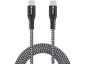 Sandberg 441-67 USB-Kabel USB 2.0 2 m USB-C Schwarz, Weiß