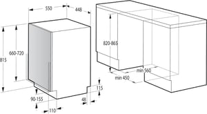 Gorenje GV 520 E 10 EB W pełni wbudowany 11 komplet.