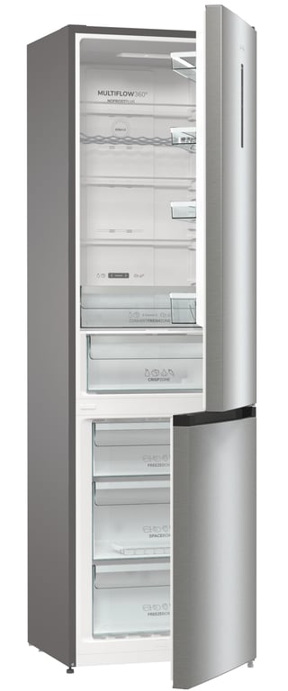 Gorenje NRK6202AXL4 Wolnostojący 331 l Szary, Metaliczny, Biały