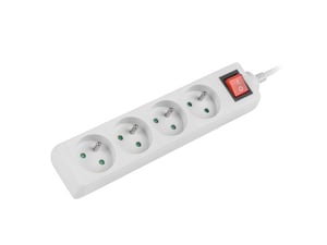 Lanberg PS1-04E-0150-W grenuttag 1,5 m 4 x nätuttag För inomhusbruk Vit
