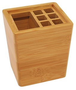 Wedo 61 407 Pen Holder, Aluminum, Bamboo, Bamboo