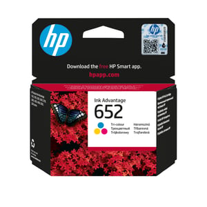 HP Original 652 Ink Advantage Ink Cartridge, Tri-color
