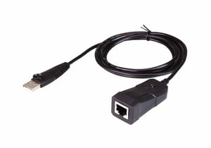 ATEN UC232B Parallelkabel, schwarz, 1,2 m, USB Typ A, RJ-45